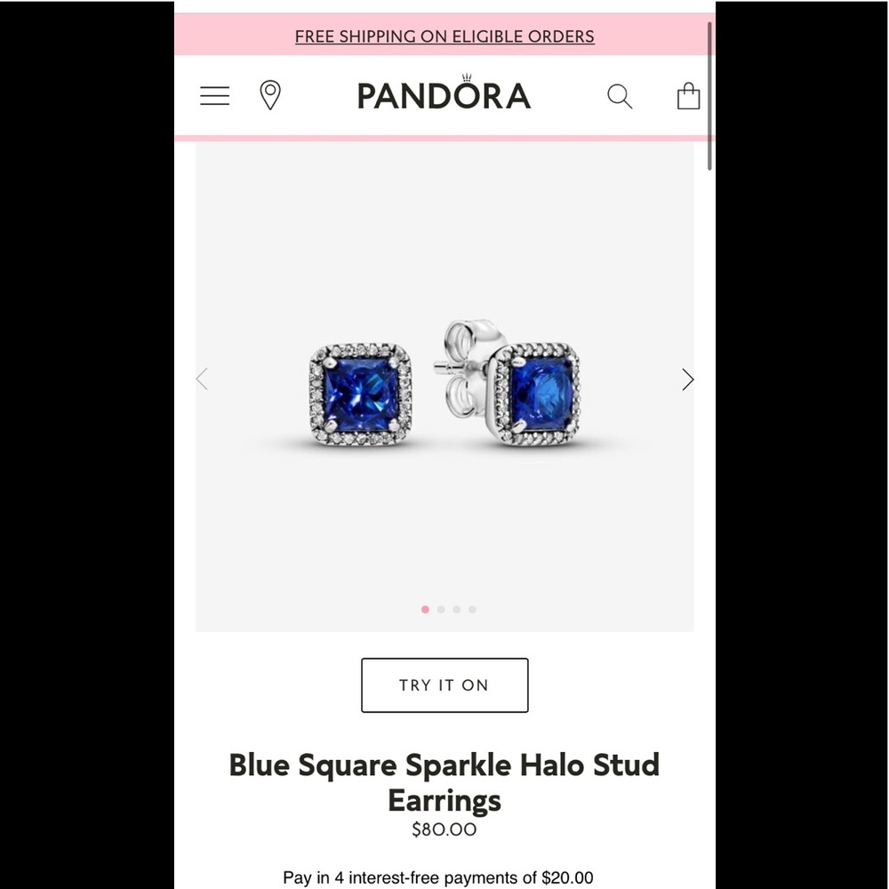 Pandora sapphire earrings